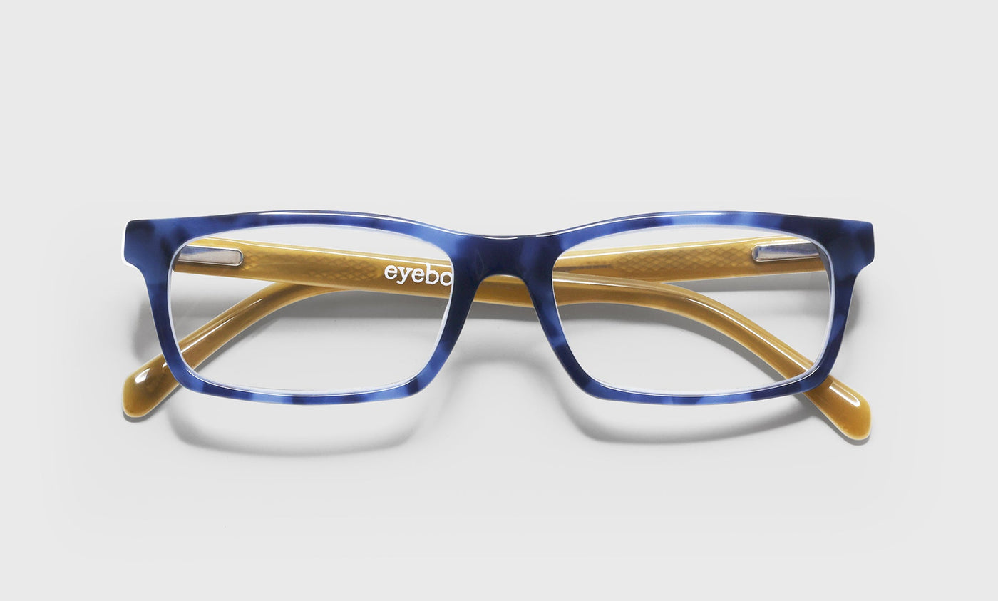 10_eyebobs premium designer number cruncher readers, blue light and prescription glasses in blue