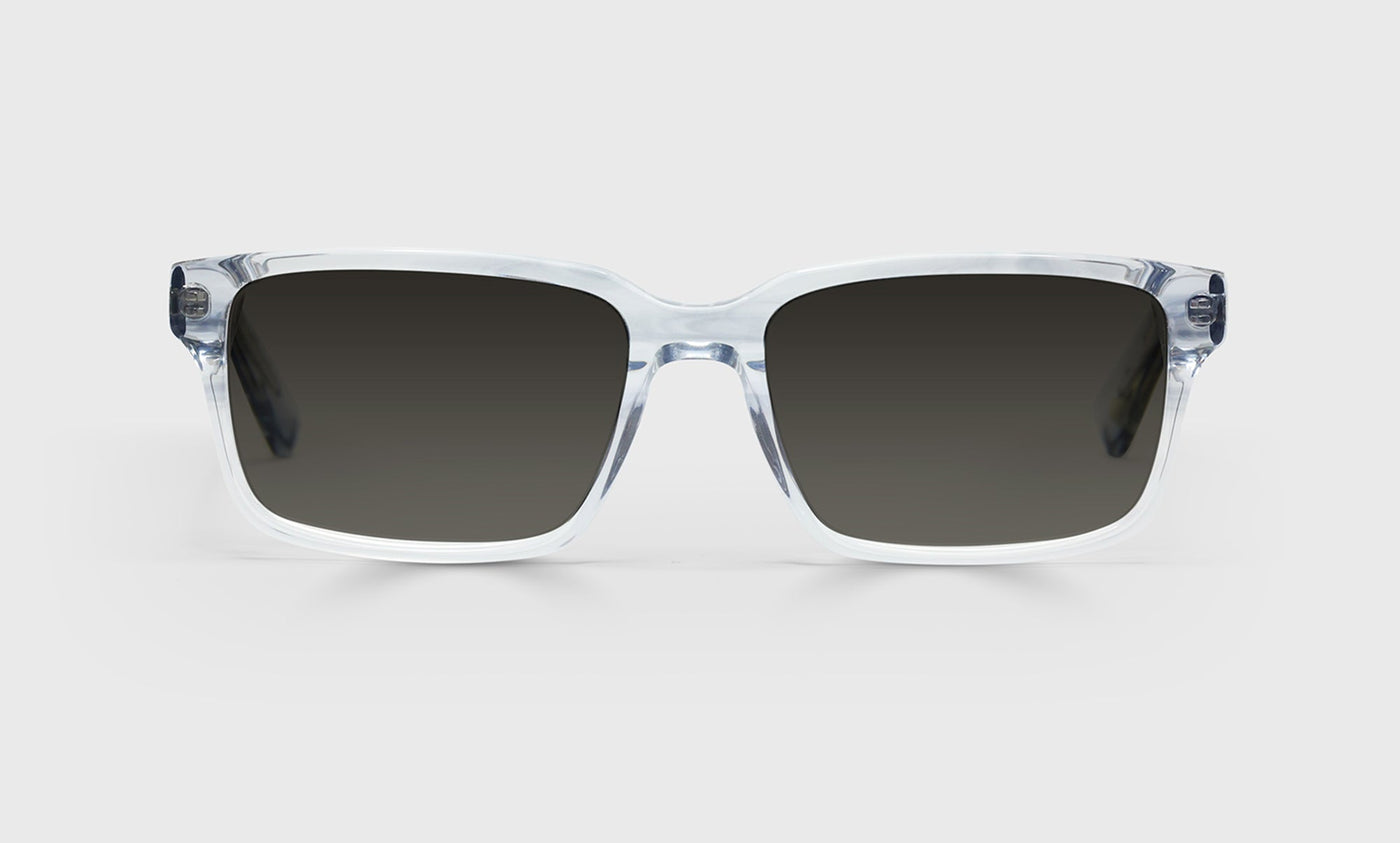 74-pg | eyebobs premium designer hugh jass readers, blue light and prescription glasses in grey crystal, polarized grey
