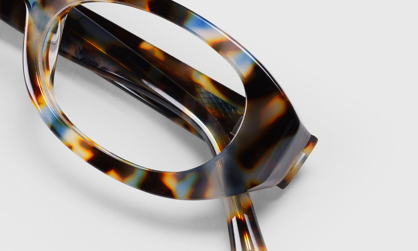 19 | eyebobs Mrs. Peckerhead, Oval, Average, Reader, Blue Light, Prescription Glasses, Macro Image