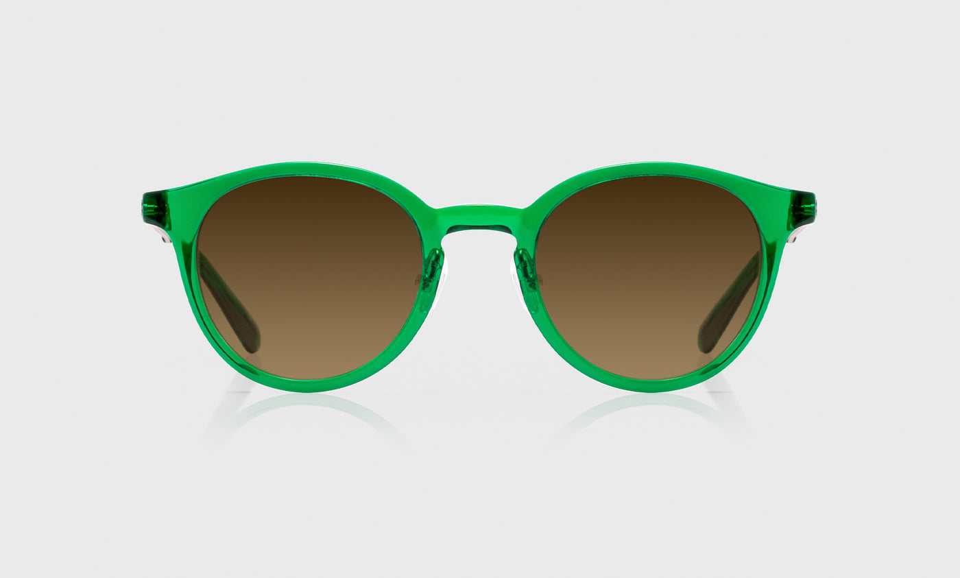17-pb | Golden Age brown polarized sunglass frames on neutral background