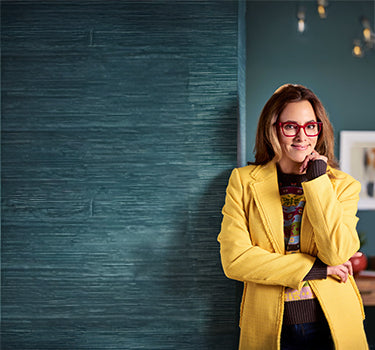 Female Model Wearing Red Overlook Glasses