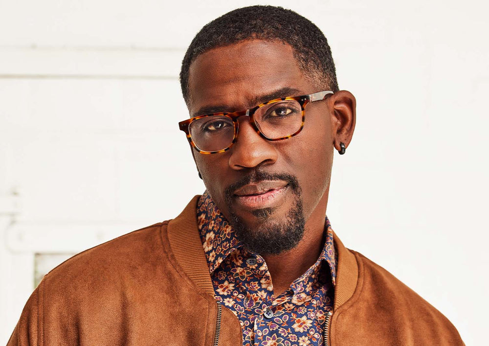 Model Wearing Old Sport in Tortoise