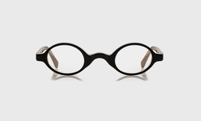 07 - Milky Black, Grey, and Amber Layered Front and Temples / Narrow / Readers / 0.00
