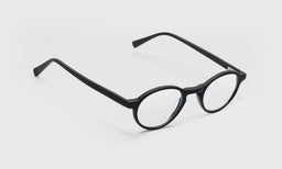 00_eyebobs premium designer board stiff readers, blue light and prescription glasses in black matte finish, angle