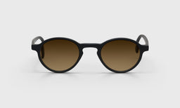 00-pb | eyebobs premium designer board stiff readers, blue light and prescription glasses in black matte finish, polarized brown, front