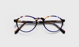 50_eyebobs premium designer board stiff readers, blue light and prescription glasses in tortoise & navy, laydown