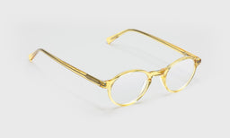 77_eyebobs premium designer board stiff readers, blue light and prescription glasses in orange crystal, angle