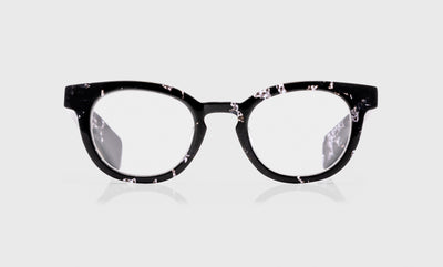 00 - Black and Crystal Clear Tortoise Front and Temples / Average / Readers / 0.00