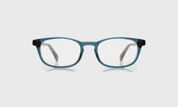 eyebobs thin rectangle eyeglasses in Blue Crystal, front view