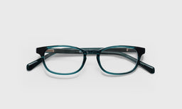 59_eyebobs premium designer on board readers, blue light and prescription glasses in teal transparent