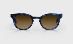 13-pb | eyebobs premium designer waylaid readers, blue light and prescription glasses in blue demi, polarized brown