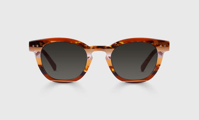 88 - Pecan Tortoise Stripe Front and Temples