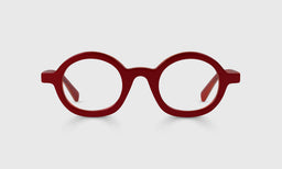 Flat Tire Color 01 - Scarlet Red Layered Front and Temples reading glasses with italian-designed acetate and scratch resistant lenses