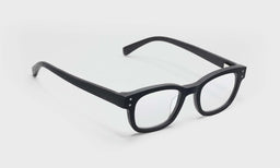 00_eyebobs premium designer biff readers, blue light and prescription glasses in black with wood grain finish