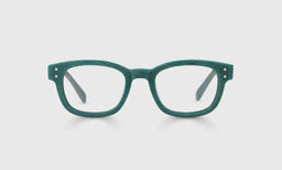 Biff Narrow Color 07 - Forest Green Woodgrain Front and Temples reading glasses with italian-designed acetate and scratch resistant lenses