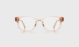 eyebobs bold square eyeglasses in Pink Crystal, front view