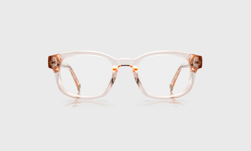 eyebobs bold square eyeglasses in Pink Crystal, front view