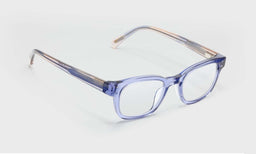 55_eyebobs premium designer biff readers, blue light and prescription glasses in transparent purple