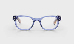 55_eyebobs premium designer biff readers, blue light and prescription glasses in transparent purple
