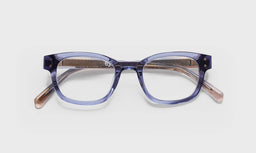 55_eyebobs premium designer biff readers, blue light and prescription glasses in transparent purple