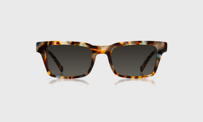36 - Iceberg Spotted Brown Tortoise Front and Temples / Wide / Full Lens Reader Sunglasses / 1.00 / .