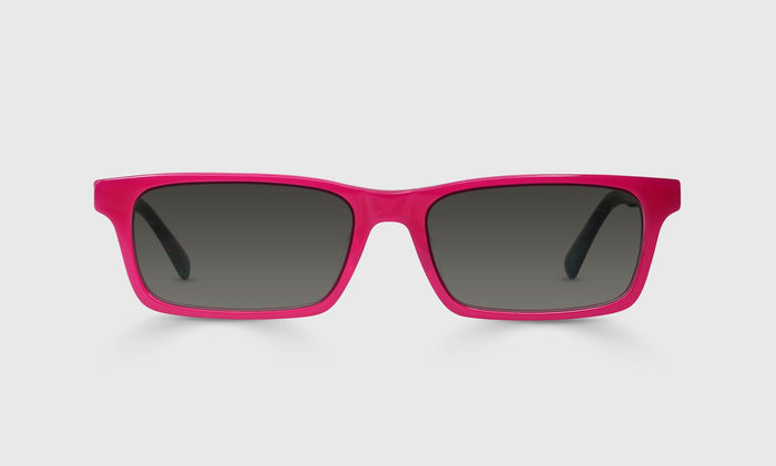  eyebobs premium designer number cruncher readers, blue light and prescription glasses in fuchsia pink