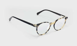 21_eyebobs premium designer case closed readers, blue light and prescription glasses in black & white