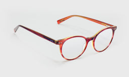 77_premium fashion eyebobs case closed round red crystal average readers, blue light, all day readers and prescription glasses