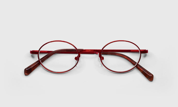  classic Eyebobs Teddy, Round, Narrow, readers, blue light, prescription glasses, lay down image