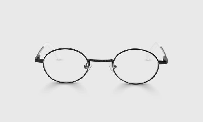  eyebobs Teddy, Narrow, Round, Readers, Blue Light, Prescription Glasses, Front Image