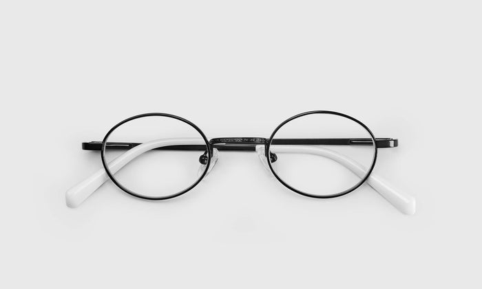  eyebobs Teddy, Narrow, Round, Readers, Blue Light, Prescription Glasses, Laydown Image