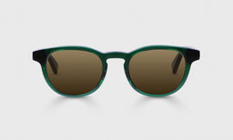 14-pb | eyebobs Clearly... front polarized brown eyeglass frames on neutral background 