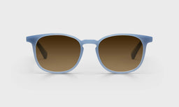 10-pb | eyebobs premium designer board room readers, blue light and prescription glasses in milky blue, polarized brown