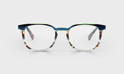 59 - Teal Multi-Stripe Front and Teal Tortoise Temples / Average / Readers / 0.00
