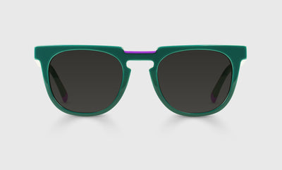 17 - Emerald Green and Violet Fusion / Wide / Full Lens Reader Sunglasses / 1.00 / .