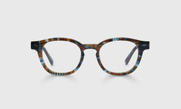 Bitty Witty Color 59 - Teal and Brown Plaid Front and Temples