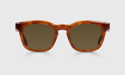 04-pb | Humble Narrator brown polarized sunglass frames on neutral background.