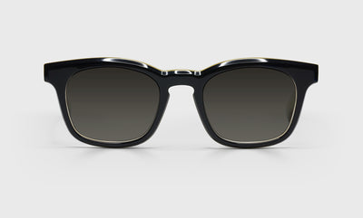 00 - Black with White Marble Inside Front and Temples / Wide / Full Lens Reader Sunglasses / 1.00 / .