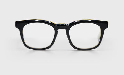 00 - Black with White Marble Inside Front and Temples / Wide / Readers / 0.00