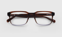 05 | eyebobs Seymour Glass lay down eyeglass frames on neutral background