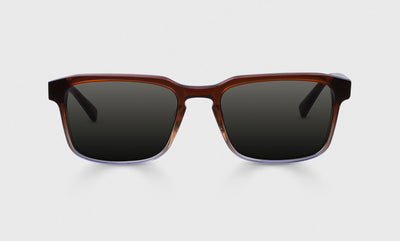 05 - Mahogany to Fog Grey Crystal Front and Temples / Wide / Full Lens Reader Sunglasses / 1.00 / .