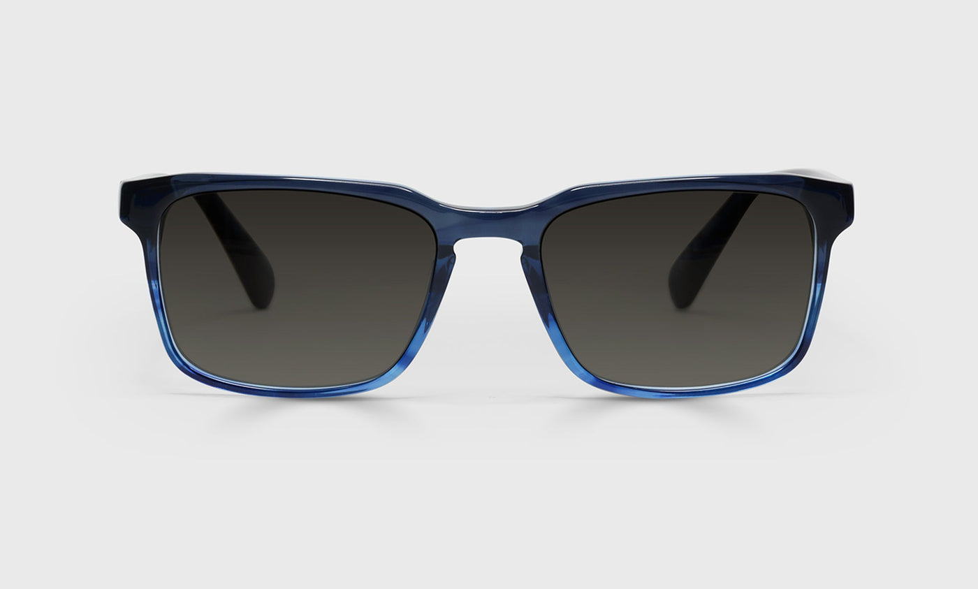 10-pg | eyebobs Seymour Glass front polarized grey eyeglass frames on neutral background