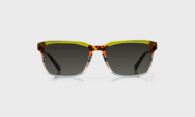 23 - Earthtone Stripe Front and Temples / Wide / Full Lens Reader Sunglasses / 1.00 / .
