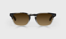 88-pb | eyebobs premium designer old sport readers, blue light and prescription glasses in black grey fade, polarized brown