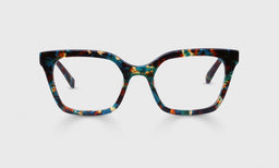 Overlook Color 13 - Teal and Brown Mosaic Front and Temples