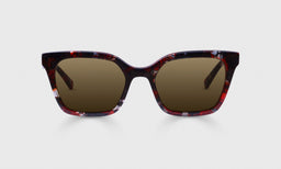 45-pb | eyebobs Overlook front polarized brown eyeglass frames on neutral background