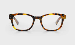 Biff reading glasses in italian-designed acetate tortoise pattern with durable scratch resistant lenses for clear vision