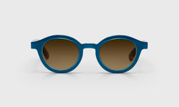 TV Party Sunglasses with italian-designed acetate frame in rich blue and scratch resistant brown tinted lenses