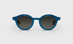 TV Party Sunglasses with italian-designed acetate frame in deep blue and polarized grey lenses for clear vision
