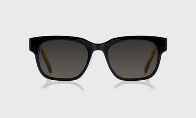 00 - Milky Black, Grey, and Amber Layered Front and Temples / Average / Full Lens Reader Sunglasses / 1.00 / .
